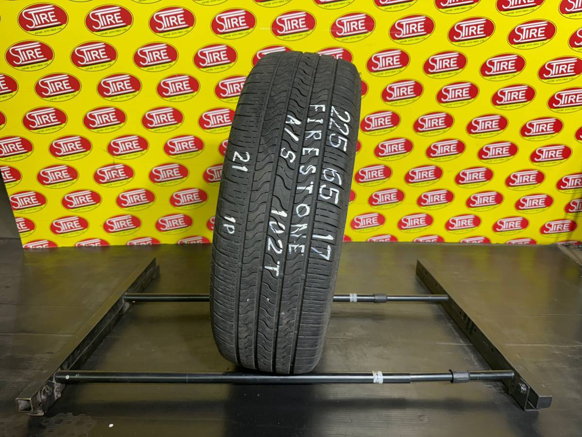 225/65R17 102T Firestone A/S Used Single All Season Tire 225/65R17 102T Firestone A/S Used Single All Season Tire - Image 1