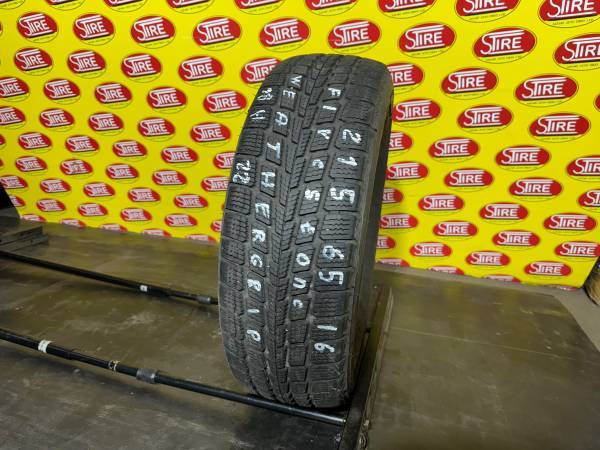 21565R16 98H Firestone WeatherGrip Used Single All Weather Tire 215/65R16 98H Firestone WeatherGrip Used Single All Weather Tire - Image 1