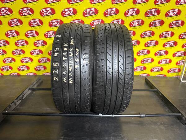 22545R18 Maxtrek Maximus M1 Used All Season Tires 225/45R18 Maxtrek Maximus M1 Used All Season Tires - Image 1