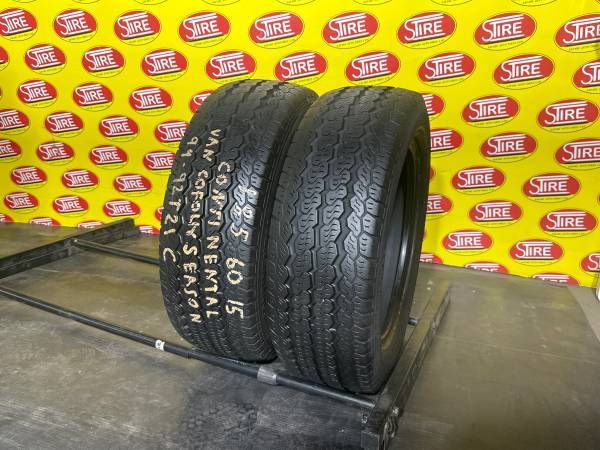 185/60R15C Continental VancoFourSeason Used All Season Tires 185/60R15C Continental VancoFourSeason Used All Season Tires - Image 1
