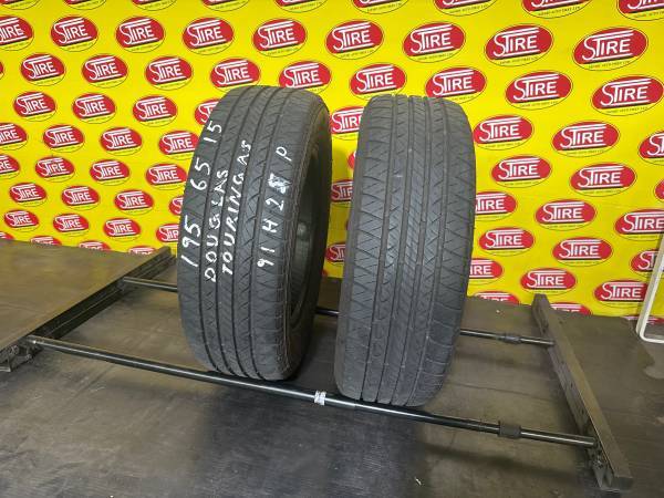 19565R15 Douglas Touring Used All Season Tires 19565R15 Douglas Touring Used All Season Tires - Image 1